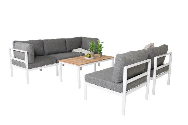 Copacabana & Brasilia soffgrupp vit/grå Venture Home