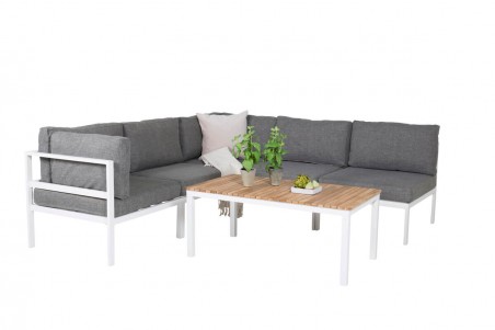 Copacabana & Brasilia soffgrupp vit/grå Venture Home