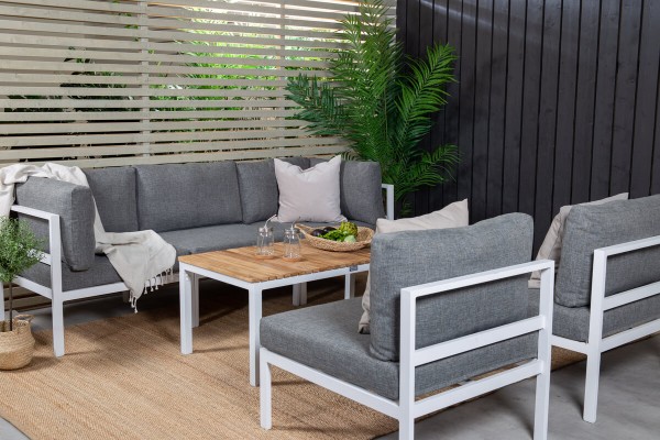 Copacabana & Brasilia soffgrupp vit/grå Venture Home