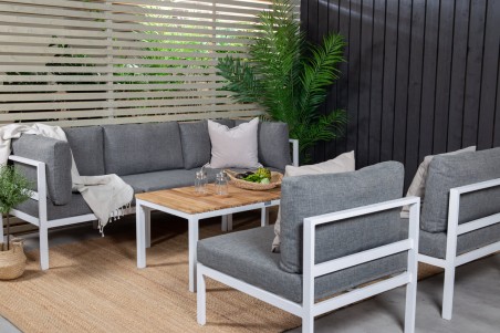 Copacabana & Brasilia soffgrupp vit/grå Venture Home