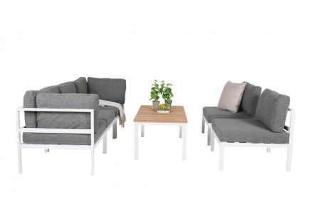 Copacabana & Brasilia soffgrupp vit/grå Venture Home