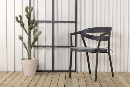 Slit matstol svart Venture Home