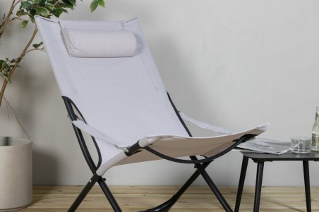 Seville solstol grå/svart Venture Home