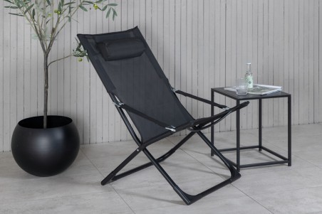 Seville solstol svart Venture Home