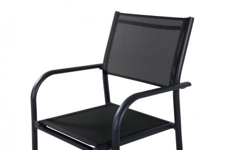 Santorini matstol 2-pack svart Venture Home