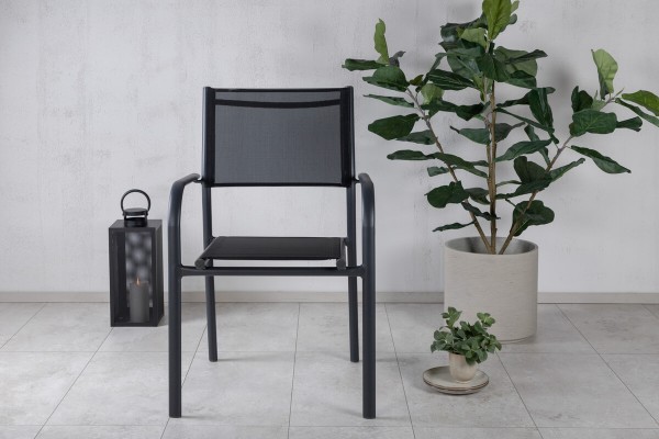 Santorini matstol 2-pack svart Venture Home