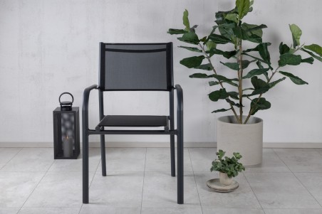Santorini matstol 2-pack svart Venture Home