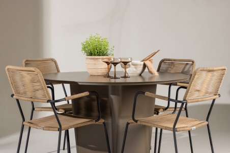Santa Fe & Lindos matgrupp brun Venture Home
