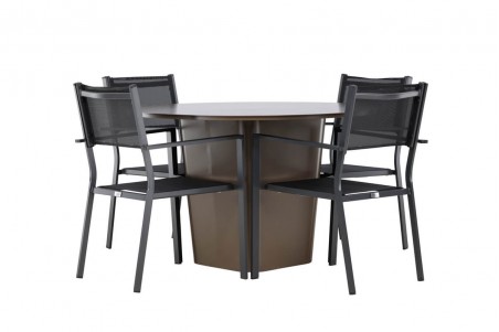 Santa Fe & Copacabana matgrupp svart/brun Venture Home