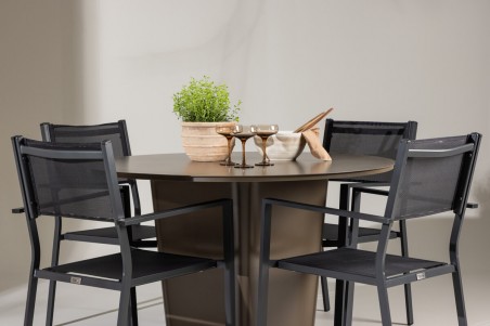 Santa Fe & Copacabana matgrupp svart/brun Venture Home