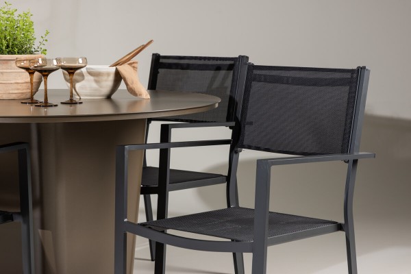 Santa Fe & Copacabana matgrupp svart/brun Venture Home