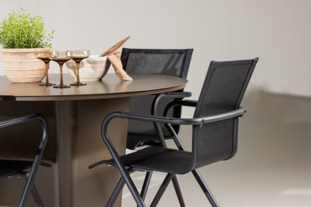 Santa Fe & Alina matgrupp svart/brun Venture Home