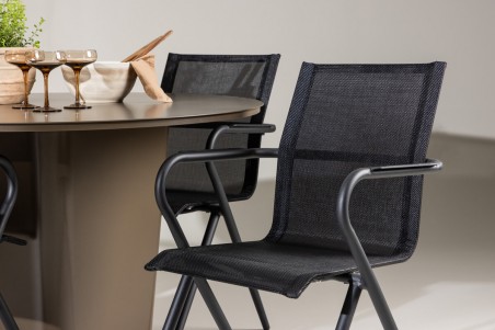 Santa Fe & Alina matgrupp svart/brun Venture Home
