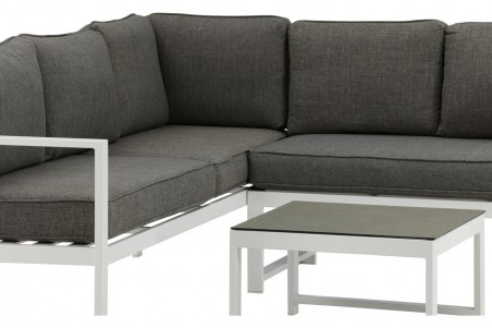 Salvador hörngrupp vit/grå Venture Home