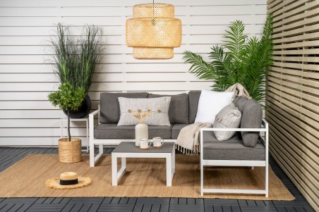 Salvador hörngrupp vit/grå Venture Home