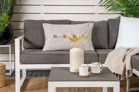 Salvador hörngrupp vit/grå Venture Home