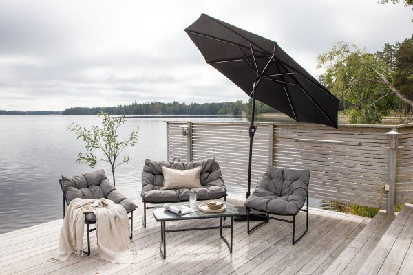 Sabal parasoll svart Venture Home