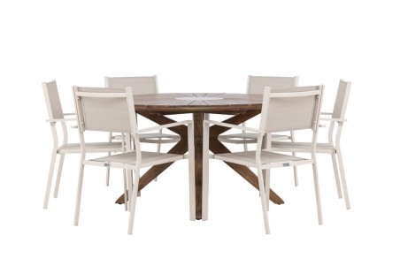 Rosario & Copacabana matgrupp beige/brun Venture Home
