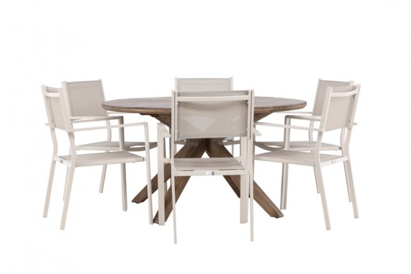 Rosario & Copacabana matgrupp beige/brun Venture Home
