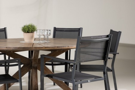 Rosario & Copacabana matgrupp svart/brun Venture Home