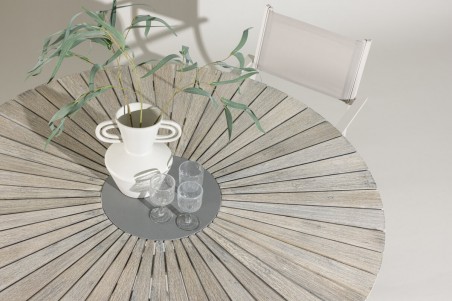 Rives matbord Ø150 cm vitputsad Venture Home