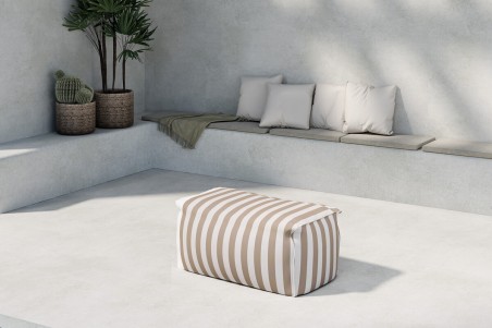 Redang ottoman beige/vit randig Venture Home