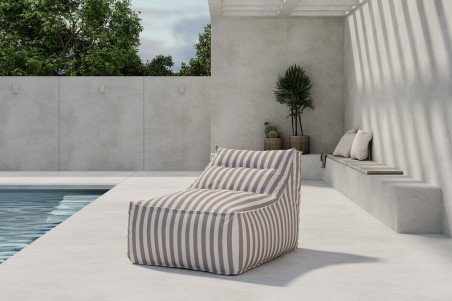 Redang loungebag beige/vit randig Venture Home