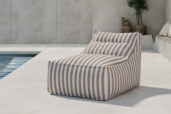 Redang loungebag beige/vit randig Venture Home