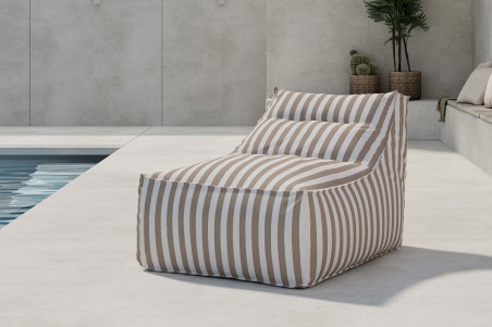 Redang loungebag beige/vit randig Venture Home