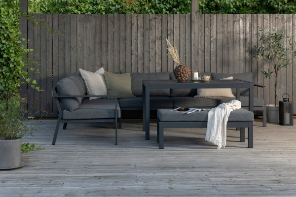 Ramos hörngrupp svart/grå Venture Home