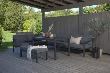 Ramos hörngrupp svart/grå Venture Home