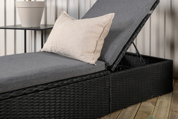 Quad solsäng svart Venture Home