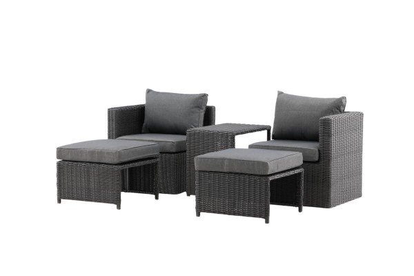 Quad loungeset svart Venture Home