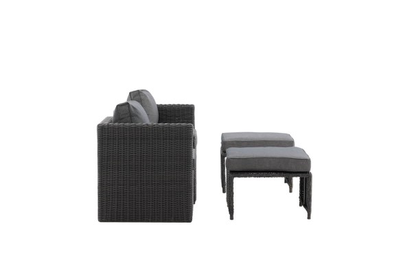 Quad loungeset svart Venture Home