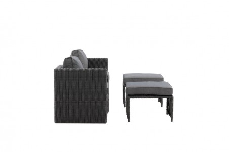 Quad loungeset svart Venture Home