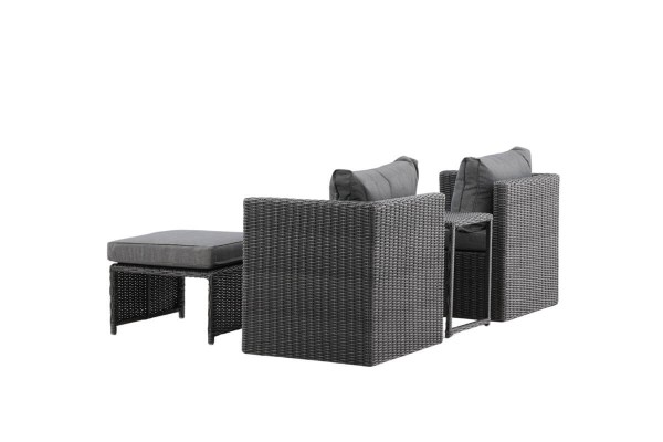 Quad loungeset svart Venture Home