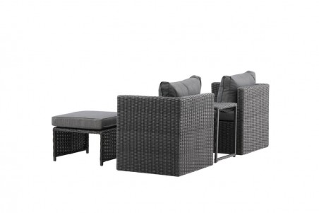 Quad loungeset svart Venture Home