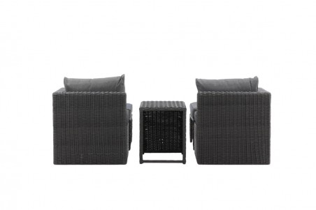 Quad loungeset svart Venture Home