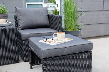 Quad loungeset svart Venture Home