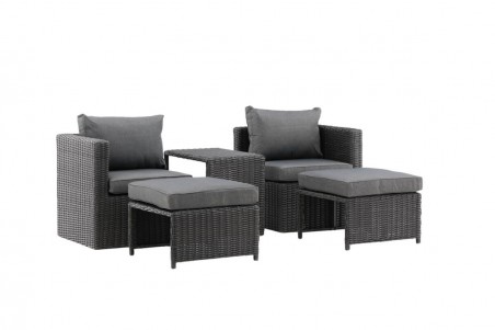 Quad loungeset svart Venture Home