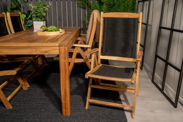Peter positionsstol 2-pack natur/svart Venture Home