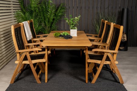 Peter positionsstol 2-pack natur/svart Venture Home