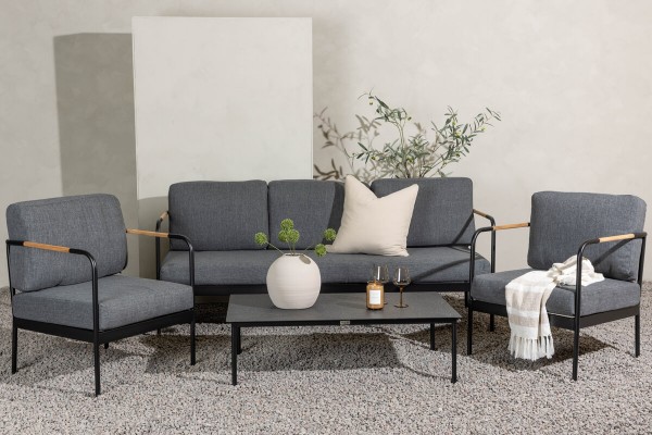 Pehnna soffgrupp svart/grå Venture Home
