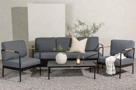Pehnna soffgrupp svart/grå Venture Home