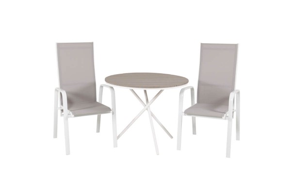 Parma & Copacabana matgrupp grå/vit Venture Home