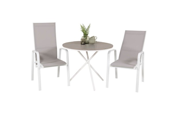 Parma & Copacabana matgrupp grå/vit Venture Home