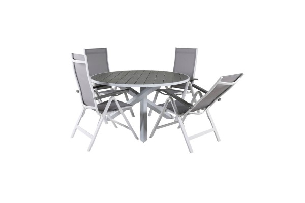 Parma & Albany matgrupp grå/vit Venture Home