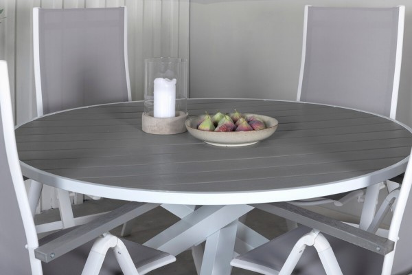 Parma & Albany matgrupp grå/vit Venture Home