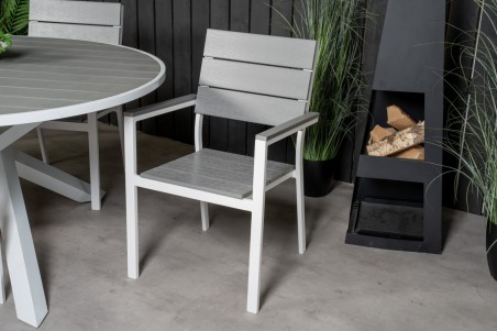 Parma & Levels matgrupp grå/vit Venture Home