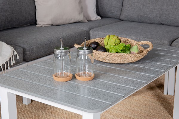 Parma soffbord 110x60x47 cm grå/vit Venture Home